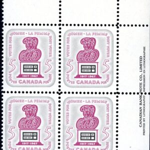 Canada Stamp PB#470 - Woman and Ballot Box (1967) 5¢