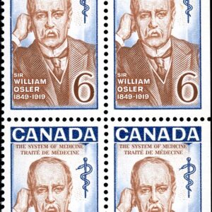 Canada Stamp PB#495i - Sir William Osler (1969) 6¢ (HB)