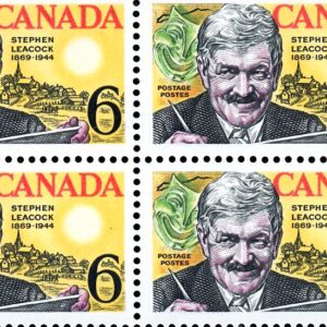 Canada Stamp PB#504 - Stephen Leacock and Mariposa (1969) 6¢