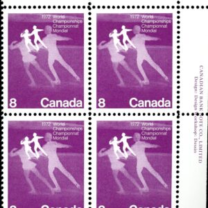 Canada Stamp PB#559 - Figure Skaters (1972) 8¢