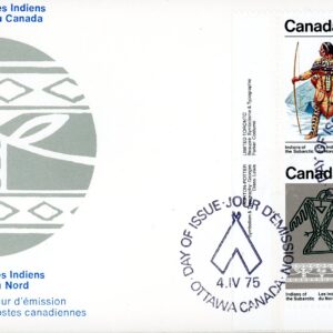 Canada OFDC PB#577a - Subarctic Indians (1975) 2 x 8¢