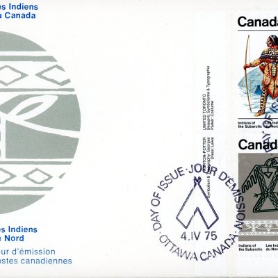 Canada OFDC PB#577a - Subarctic Indians (1975) 2 x 8¢