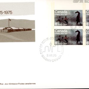 Canada OFDC PB#667ii (UL)- Calgary Stampede (1975) 8¢