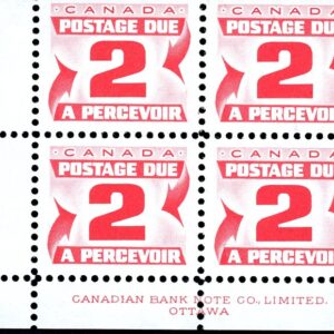 Canada Stamp PB - Postage Due #J22 - (1967) 2¢