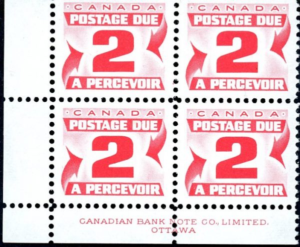 Canada Stamp PB - Postage Due #J22 - (1967) 2¢