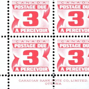 Canada Stamp PB - Postage Due #J23 - (1967) 3¢