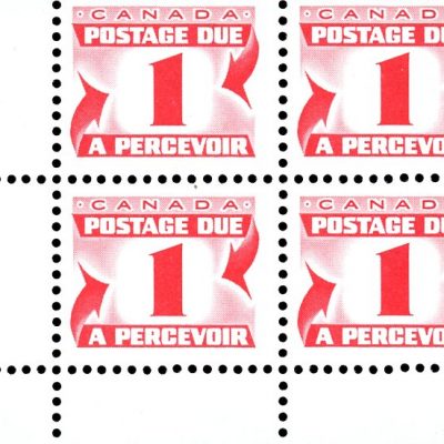 Canada Stamp PB - Postage Due #J28a - (1977) 1¢