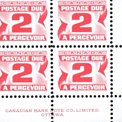 Canada Stamp PB - Postage Due #J29 - (1973) 2¢