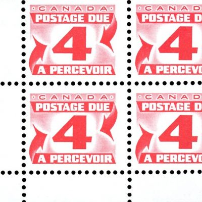 Canada Stamp PB - Postage Due #J31a - (1977) 4¢