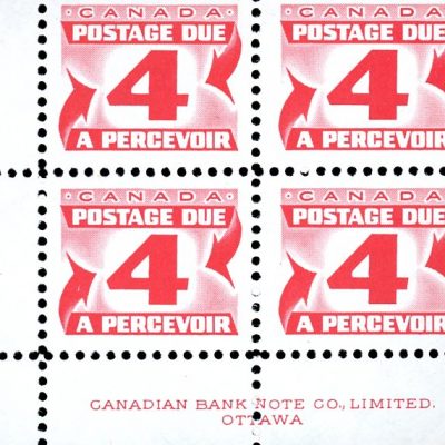 Canada Stamp PB - Postage Due #J31ii - (1974) 4¢