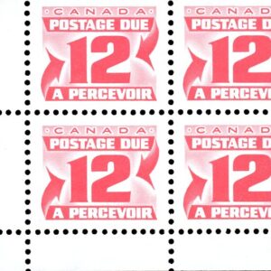 Canada Stamp PB - Postage Due #J36a - (1977) 12¢