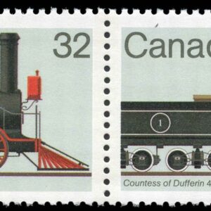 Canada Stamp #1037a - Canadian Locomotives (1860-1905)-2 (1984) 2 x 32¢ Se-tenant pair (1036, 1037)