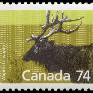 Canada Stamp #1177 - Wapiti (1988) 74¢
