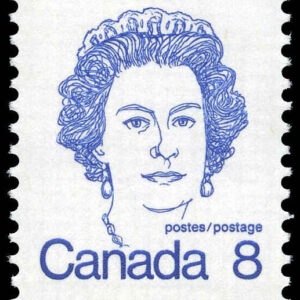 Canada Stamp #593b - Queen Elizabeth II (1976) 8¢ No fluorescence