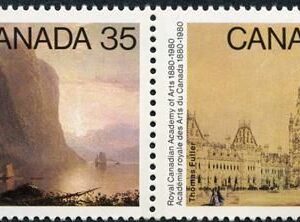 Canada Stamp #852a - Academy of Arts (1980) 2 x 35¢ Se-tenant pair (851, 852)
