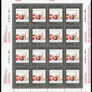 Canada Stamp SHEET#1419 - Red Nasturtiums (1992) 50¢ Untagged