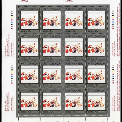 Canada Stamp SHEET#1419 - Red Nasturtiums (1992) 50¢ Untagged