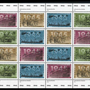 Canada Stamp SHEET#1544a - Second World War-1945 (1995) 4 x 43¢ Se-tenant block (1541-1544), LF