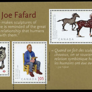 Canada Stamp #2523 - Art Canada: Joe Fafard (2012) $3.46 Souvenir sheet of 3 stamps