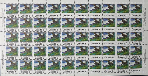 Canada Stamp SHEET#532 - Big Raven, by Emily Carr (1971) 6¢
