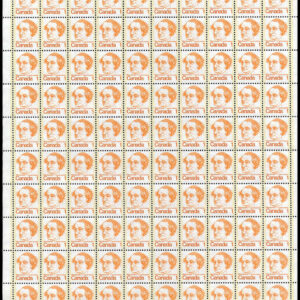 Canada Stamp SHEET#586 - Sir John A. MacDonald (1973) 1¢ Low fluorescence