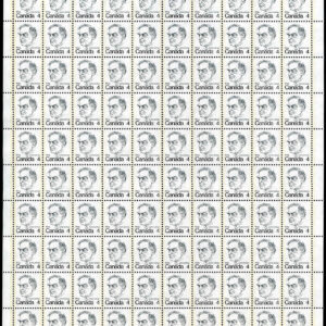 Canada Stamp SHEET#589 - William Lyon MacKenzie King (1973) 4¢ Low fluorescence