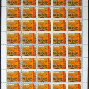 Canada Stamp SHEET#633 - Portage and Main (1974) 8¢ 3 mm bar tag