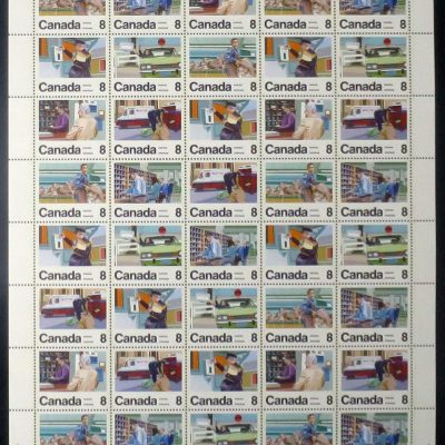 Canada Stamp SHEET #639a - Letter Carrier Service (1974) 6 x 8¢ Se-tenant block of 6 (634-639)