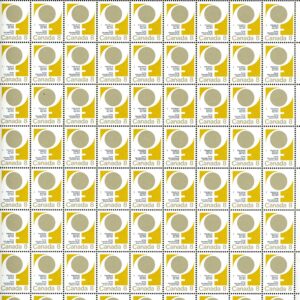 INCREDIBLY RARE FULL - Canada Stamp SHEET#668i - Female Symbol (1975) 8¢ Dull -SHEET 0F 100