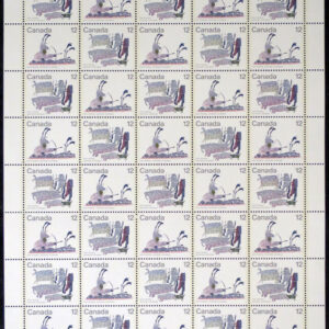 Canada Stamp SHEET#751a - Inuit-Hunting (1977) 50 x 12¢ Se-tenant pair (750, 751)