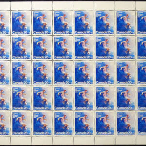 Canada Stamp SHEET - Semi-Postal #B12 - Soccer (1976) 20¢ + 5¢ HF front