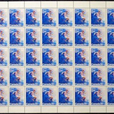 Canada Stamp SHEET - Semi-Postal #B12 - Soccer (1976) 20¢ + 5¢ HF front