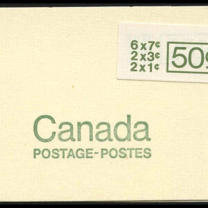 Canada Stamp Booklet - #BK68B PVA (1971) 2 x 1¢ + 2 x 3¢ + 6 x 7¢
