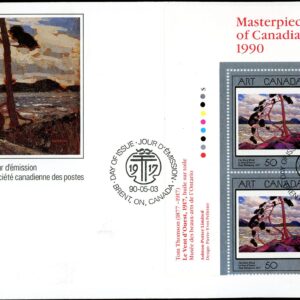 Canada OFDC PB#1271 - The West Wind (1990) 50¢