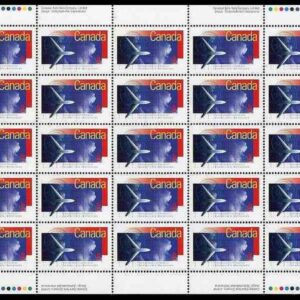 Canada Stamp SHEET#1528 - Multi-engine Jet Aircraft (1994) 43¢