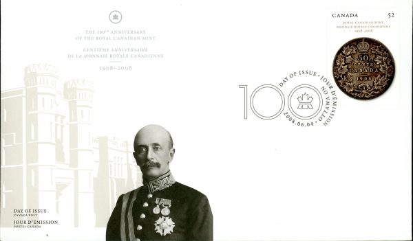Canada FDC#2274 - 50¢ Coin from 1908 (2008) 52¢