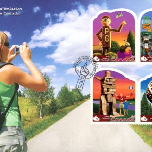 Canada FDC#2336 - Roadside Attractions - 1 (2009) 4 x 54¢ Booklet pane of 4