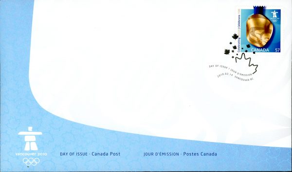 Canada FDC #2372 - Vancouver 2010 Winter Olympic Games Gold Medal (2010) 57¢
