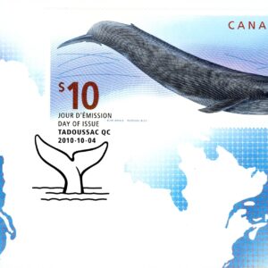 Canada FDC#2405 - Blue Whale (2010) $10