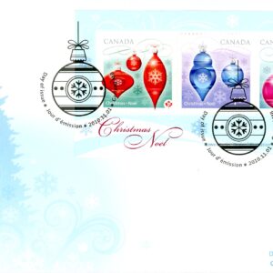 Canada FDC#2411 - Christmas: Ornaments (2010) (P) + $1.00 + $1.70 Souvenir sheet of 3