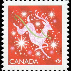 Canada Stamp #3201i - Reindeer (2019) P (90¢) Die cut to shape from Quarterly Pack