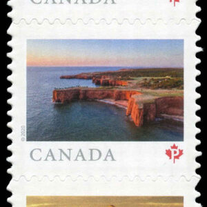 Canada Stamp #3225i - From Far and Wide (3) (2020) 5 x P (92¢) Se-tenant strip of 5 (3221-3225), die cut to shape from Quarterly Pack