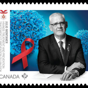 Canada Stamp #3248i - Dr. Julio Montaner (2020) P (92¢), die cut to shape from Quarterly Pack