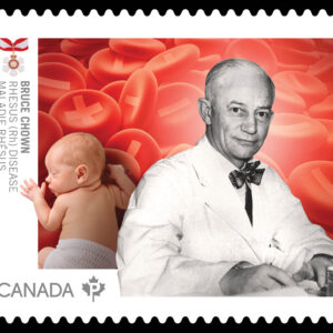 Canada Stamp #3250i - Dr. Bruce Chown (2020) P (92¢), die cut to shape from Quarterly Pack