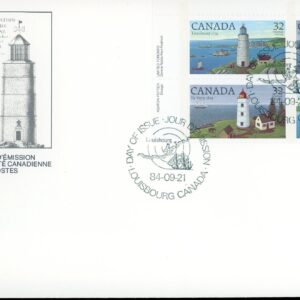 Canada FDC--PB#1035a - Canadian Lighthouses-1 (1984) 4 x 32¢ Se-tenant block (1032-1035)