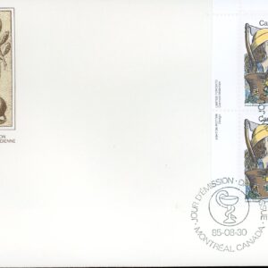 Canada FDC--PB#1060 - Hébert and Apothecary objects (1985) 34¢