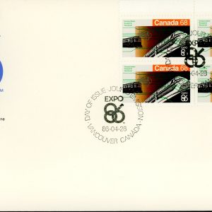 Canada FDC PB#1093 - Transportation (1986) 68¢