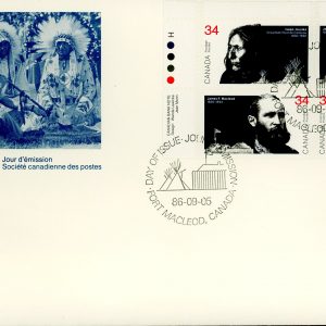 Canada FDC PB#1109a - Peacemakers of the Prairies (1986) 2 x 34¢ Se-tenant pair (1108, 1109)