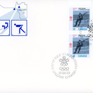 Canada FDC#1130 -PB- Speed Skating (1987) 36¢