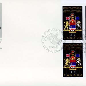 Canada FDC#1133 -PB- Candian Coat-of-Arms (1987) 36¢